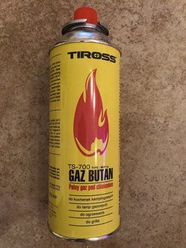 Балончик (балон) з газом туристичний "TIROSS" для портативних печок і пальників УКРАЇНА (туристичний) зима/ лето TS-700 фото