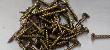 Саморіз універсальний з потайною головкою з хрестовим шліцом під біту PZ Жовтий 2.5*12 (2000 шт/упаковка) 1885641674 фото
